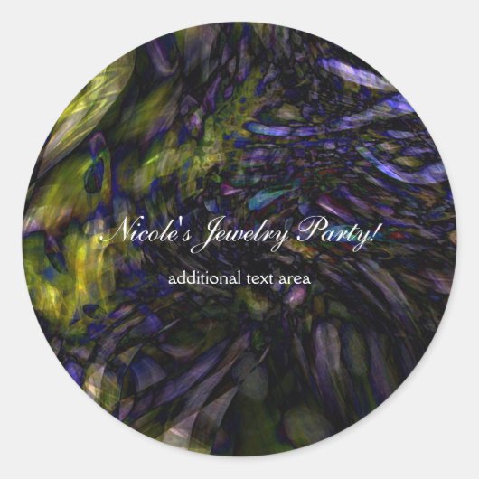 Abstrakte Kunst Moderne Farbgestaltung Splash Farb Runder Aufkleber (Vorderseite)