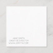 Abstrakte Kunst, moderne Kreativwirtschaft Quadratische Visitenkarte (Rückseite)