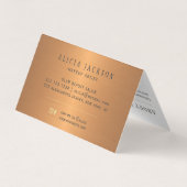 Abstrakte Kunst moderne Malerei Kupfer schwarz Mon Visitenkarten (Rückseite)