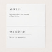 Abstrakte Kunst moderne Malerei Kupfer schwarz Mon Visitenkarten (Innenseite Aufgefaltet)