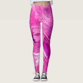 Abstrakte Kunst Modernes Rosa Lila Weiß Leggings