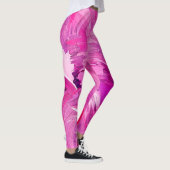 Abstrakte Kunst Modernes Rosa Lila Weiß Leggings (Rechts)