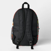 Abstrakte Kunst Mohn Schmetterlinge Rucksack (Rückseite)
