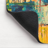 Abstrakte Kunst Multicfarbgelbes Abstraktes Akryll Mousepad (Ecke)