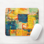 Abstrakte Kunst Multicfarbgelbes Abstraktes Akryll Mousepad (Mit Mouse)