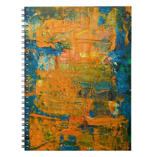 Abstrakte Kunst Multicologe gemischte Orange Abstr Notizblock (Vorderseite)