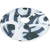 Abstrakte Kunst: Nahtlose Malerei Polyester Weihnachtsbaumdecke (Schrägansicht)