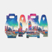 Abstrakte Kunst Nashville Skyline Geschenkschachtel (Ungefaltet)