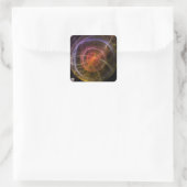 Abstrakte Kunst - Neue Welt Quadratischer Aufkleber (Tasche)