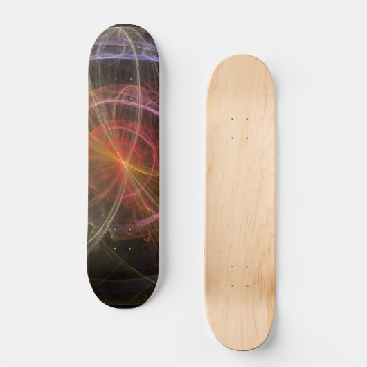 Abstrakte Kunst - Neue Welt Skateboard (Vorderseite)