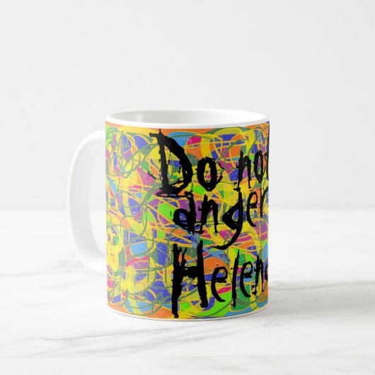 abstrakte Kunst nicht verärgern Helena Orphan Blac Kaffeetasse (Vorderseite Links)