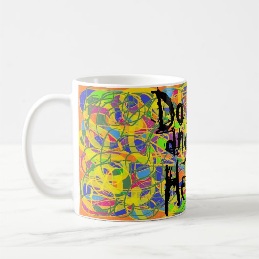 abstrakte Kunst nicht verärgern Helena Orphan Blac Kaffeetasse (Links)