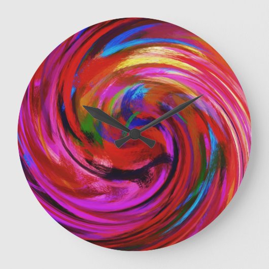 Abstrakte Kunst Nr. 9 Große Wanduhr (Vorderseite)