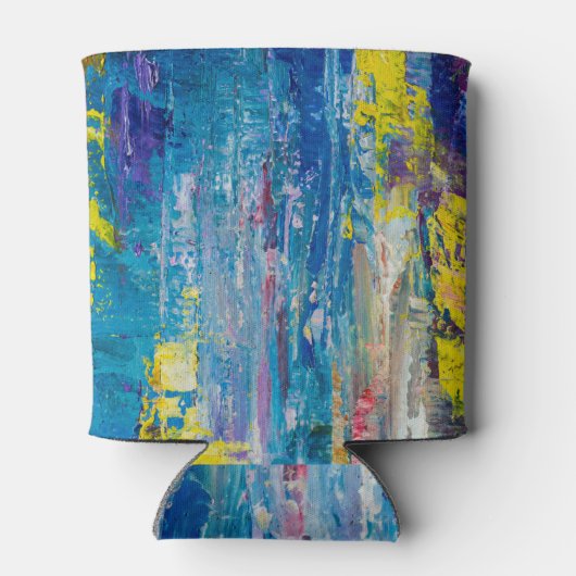 Abstrakte Kunst: Ölgemalte Textur. Dosenkühler (Rückseite)