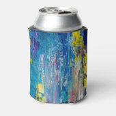 Abstrakte Kunst: Ölgemalte Textur. Dosenkühler (Kanne Rückseite)