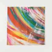 Abstrakte Kunst Ölpinselstriche. o Wandteppich (Vorderseite (Horizontal))