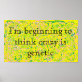 abstrakte Kunst Orphan Black Zitat "..denke, verrü Poster (Vorne)