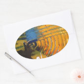 Abstrakte Kunst Ovaler Aufkleber (Umschlag)