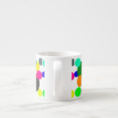 Abstrakte Kunst Pale Türkis Grün Weiß Espressotasse (Rückseite)