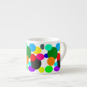 Abstrakte Kunst Pale Türkis Grün Weiß Espressotasse (Vorderseite Rechts)