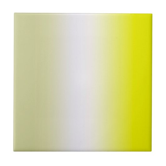 Abstrakte Kunst Pastellgelb Weiß Grau Fliese (Vorderseite)