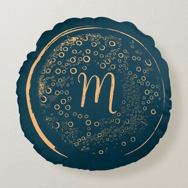 Abstrakte Kunst - Personalisierbar Rundes Kissen (Vorderseite)