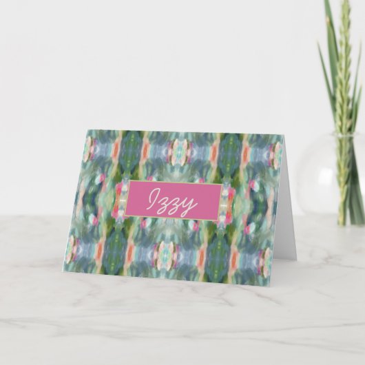 Abstrakte Kunst Personalisierte Mitteilungskarten (Vorderseite)