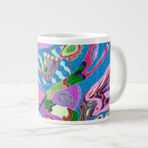 abstrakte Kunst "Pink Shore" Jumbo-Tasse