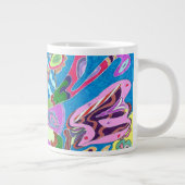 abstrakte Kunst "Pink Shore" Jumbo-Tasse (Rechts)