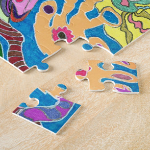 abstrakte Kunst "Pink Shore" Puzzle