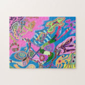 abstrakte Kunst "Pink Shore" Puzzle (Horizontal)