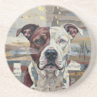Abstrakte Kunst Pitbull Version 1 Getränkeuntersetzer