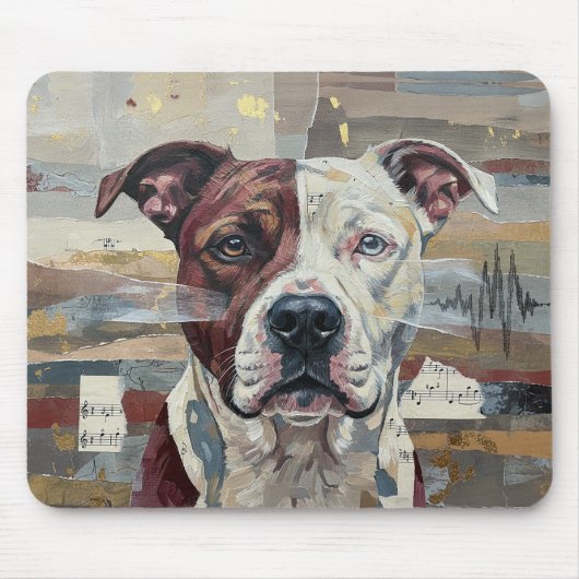 Abstrakte Kunst Pitbull Version 1 Mousepad (Vorne)