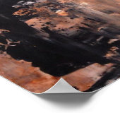 Abstrakte Kunst-Poster in Schwarz und Braun Poster (Ecke)