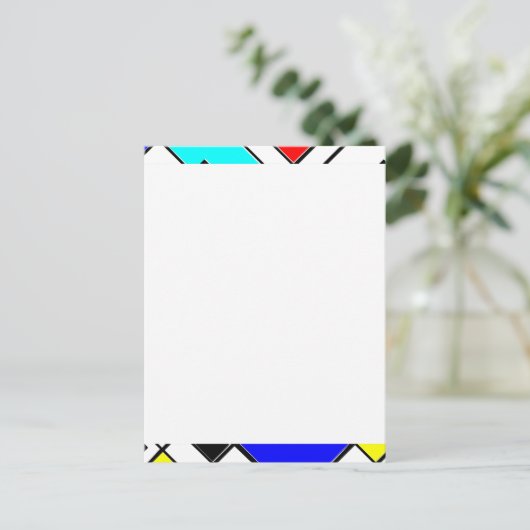 Abstrakte Kunst Postkarte (Stehend Vorderseite)