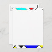 Abstrakte Kunst Postkarte (Vorne/Hinten)