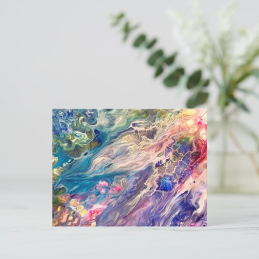 Abstrakte Kunst Postkarte (Stehend Vorderseite)