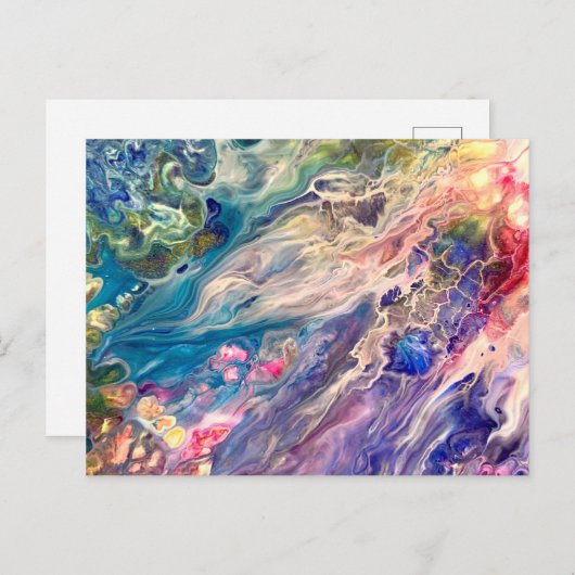 Abstrakte Kunst Postkarte (Vorne/Hinten)