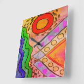 Abstrakte Kunst Quadratische Wanduhr (Winkel)
