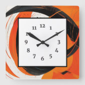 Abstrakte Kunst Quadratische Wanduhr (Vorderseite)