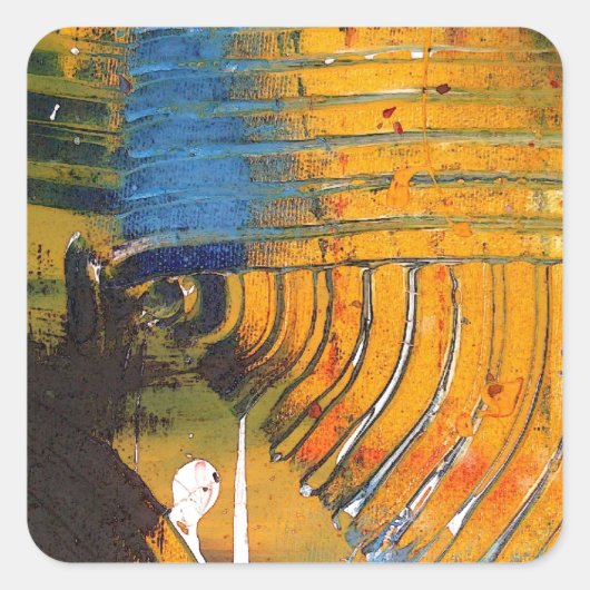 Abstrakte Kunst Quadratischer Aufkleber (Vorderseite)