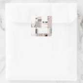 Abstrakte Kunst Quadratischer Aufkleber (Tasche)