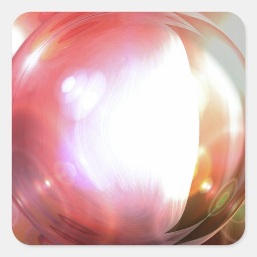 Abstrakte Kunst Quadratischer Aufkleber (Vorderseite)