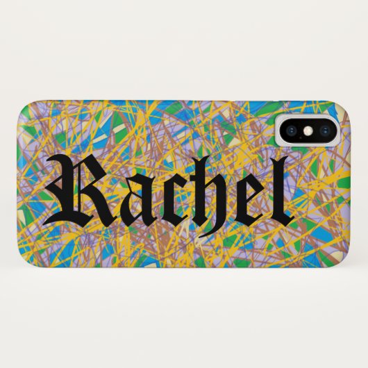 abstrakte Kunst Rachel vom Waisenschwarzen mit Case-Mate iPhone Hülle (Rückseite (Horizontal))