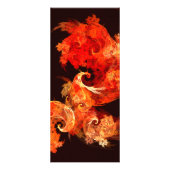 Abstrakte Kunst-Rackkarte für Feuervögel Werbekarte (Hinten)