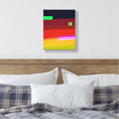 Abstrakte Kunst Rainbow Leinwanddruck (Insitu (Schlafzimmer))