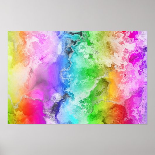 abstrakte Kunst "Rainbow" Poster (Vorne)