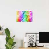 abstrakte Kunst "Rainbow" Poster (Heimbüro)