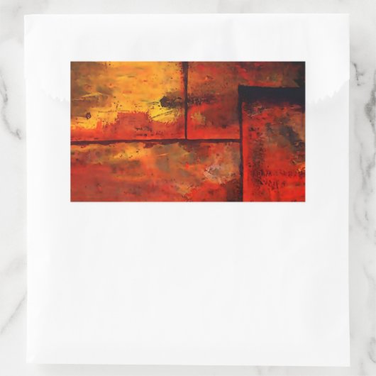 Abstrakte Kunst Rechteckiger Aufkleber (Tasche)