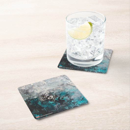 Abstrakte Kunst Rechteckiger Pappuntersetzer (Vor Ort)